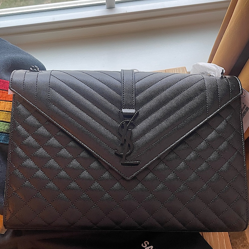 YSL large envelope bag